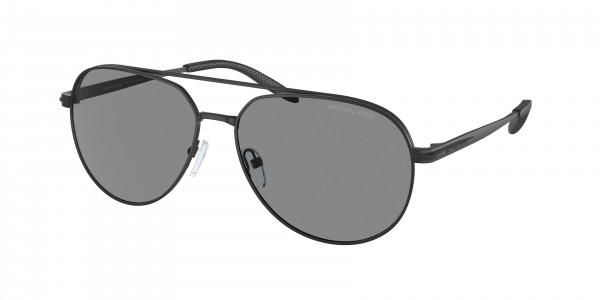 Michael Kors MK1142 HIGHLANDS Sunglasses, 10043F HIGHLANDS MATTE BLACK DARK GRE (BLACK)