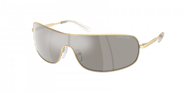 Michael Kors MK1139 AIX Sunglasses, 10146G AIX LIGHT GOLD SILVER MIRROR (GOLD)