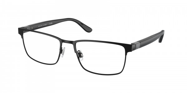 Polo PH1222 Eyeglasses, 9304 SEMISHINY BLACK (BLACK)