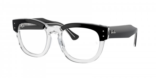 Ray-Ban Optical RX0298VF MEGA HAWKEYE Eyeglasses, 2034 MEGA HAWKEYE BLACK ON TRANSPAR (BLACK)