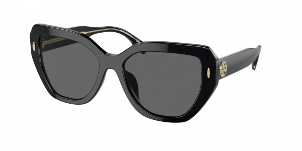 Tory Burch TY7194F Sunglasses, 170987 BLACK DARK GREY (BLACK)