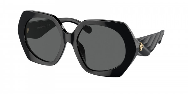 Tory Burch TY7195U Sunglasses, 170987 BLACK DARK GREY (BLACK)