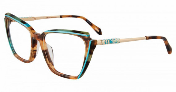 Just Cavalli VJC053 Eyeglasses, BROWN FANTASY (0XAP)