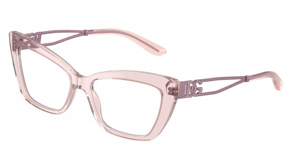Dolce & Gabbana DG3375B Eyeglasses, 3148 TRANSPARENT ROSE (PINK)