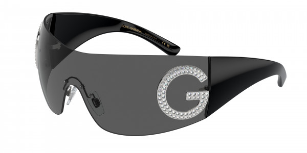 Dolce & Gabbana DG2298B Sunglasses, 05/87 BLACK DARK GREY (BLACK)