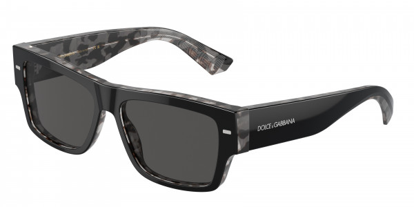 Dolce & Gabbana DG4451F Sunglasses, 340387 BLACK ON GREY HAVANA DARK GREY (BLACK)