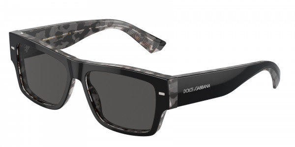 Dolce & Gabbana DG4451 Sunglasses, 340387 BLACK ON GREY HAVANA DARK GREY (BLACK)