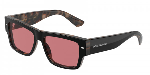 Dolce & Gabbana DG4451 Sunglasses, 34177N BLACK ON RED HAVANA RED HIPER (BLACK)