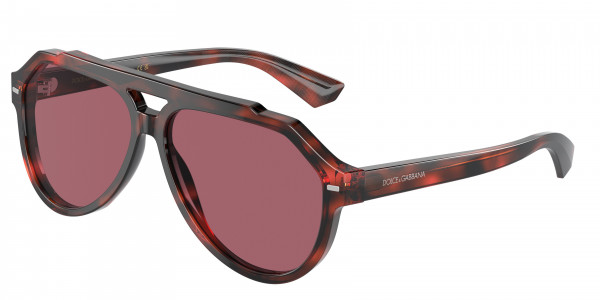 Dolce & Gabbana DG4452F Sunglasses, 335869 RED HAVANA DARK VIOLET (TORTOISE)