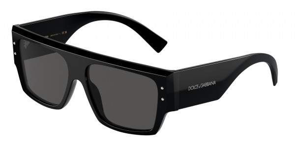 Dolce & Gabbana DG4459 Sunglasses, 501/87 BLACK DARK GREY (BLACK)