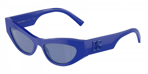 Dolce & Gabbana DG4450F Sunglasses, 31191U BLUE DARK BLU MIRROR SILVER (BLUE)