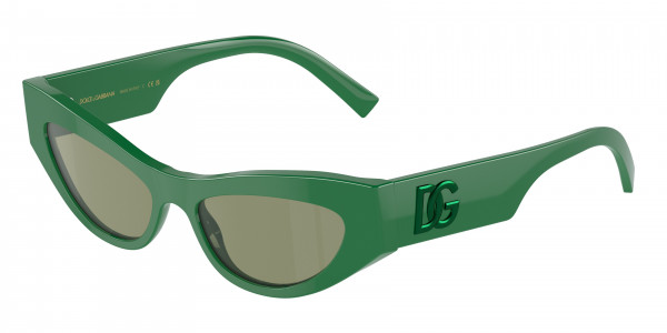 Dolce & Gabbana DG4450F Sunglasses, 331152 GREEN GREEN MIRROR SILVER (GREEN)