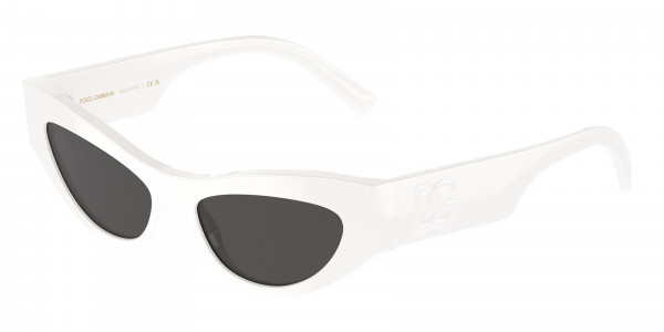 Dolce & Gabbana DG4450F Sunglasses, 331287 WHITE DARK GREY (WHITE)