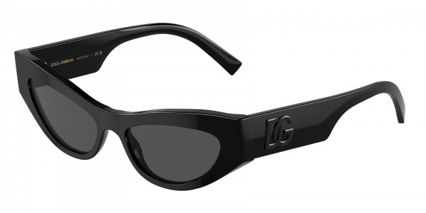 Dolce & Gabbana DG4450F Sunglasses, 501/87 BLACK DARK GREY (BLACK)