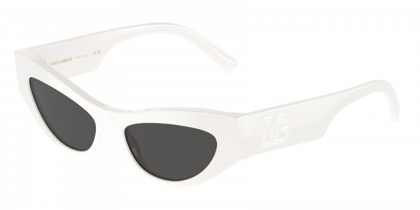 Dolce & Gabbana DG4450 Sunglasses, 331287 WHITE DARK GREY (WHITE)