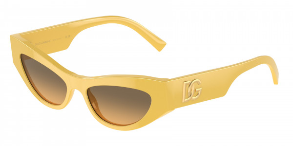 Dolce & Gabbana DG4450 Sunglasses, 333411 YELLOW YELLOW GRADIENT GREY (YELLOW)