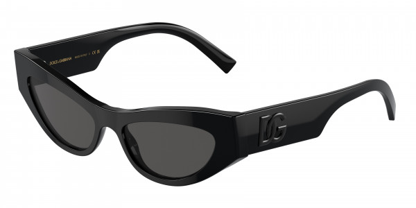 Dolce & Gabbana DG4450 Sunglasses, 501/87 BLACK DARK GREY (BLACK)