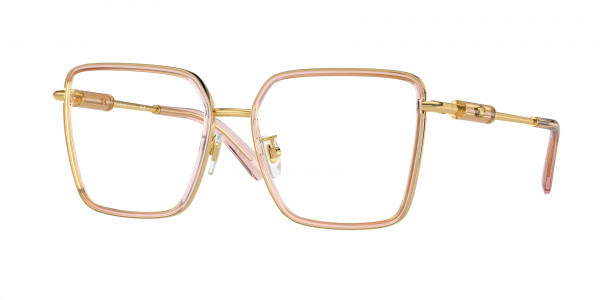 Versace VE1294D Eyeglasses, 1507 TRANSPARENT PEACH (PINK)