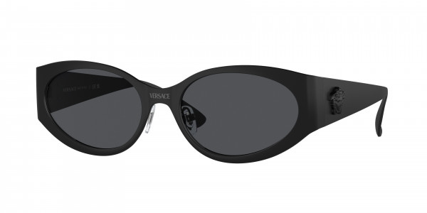 Versace VE2263 Sunglasses, 126187 MATTE BLACK DARK GREY (BLACK)