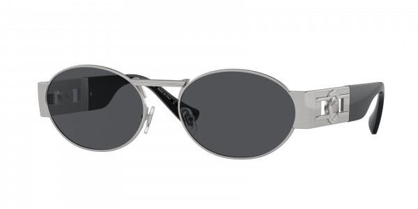 Versace VE2264 Sunglasses, 151387 SILVER DARK GREY (SILVER)