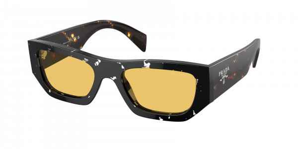 Prada PR A01S Sunglasses, 15O10C HAVANA BLACK TRANSPARENT YELLO (BROWN)