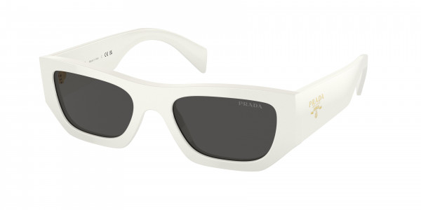 Prada PR A01SF Sunglasses, 17K08Z WHITE DARK GREY (WHITE)