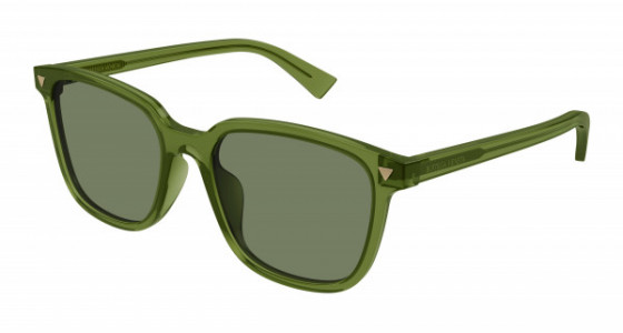 Bottega Veneta BV1255SA Sunglasses, 004 - GREEN with GREEN lenses