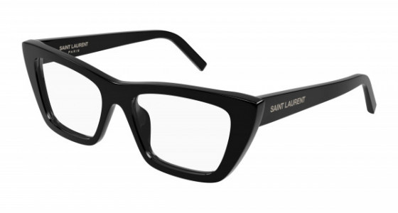 Saint Laurent SL 276 MICA OPT Eyeglasses, 003 - BLACK with TRANSPARENT lenses
