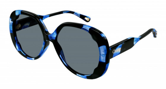 Chloé CH0195S Sunglasses, 003 - HAVANA with BLUE lenses