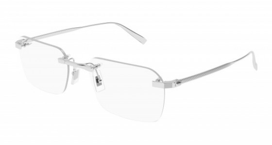 dunhill DU0061O Eyeglasses, 004 - SILVER with TRANSPARENT lenses