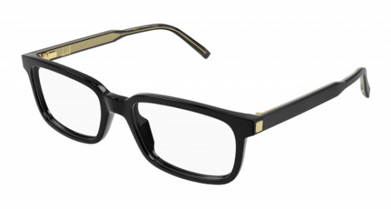 dunhill DU0060O Eyeglasses, 001 - BLACK with TRANSPARENT lenses
