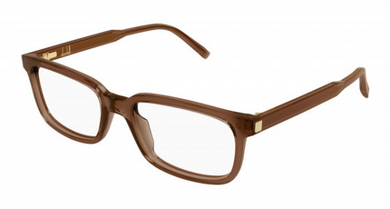 dunhill DU0060O Eyeglasses, 004 - BROWN with TRANSPARENT lenses