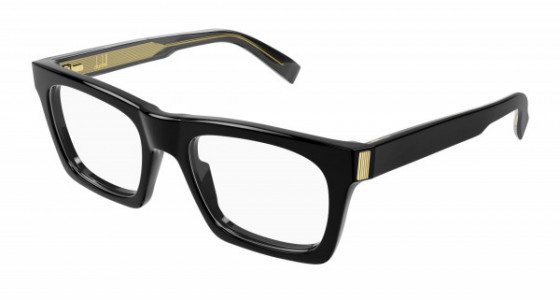 dunhill DU0058O Eyeglasses, 001 - BLACK with TRANSPARENT lenses