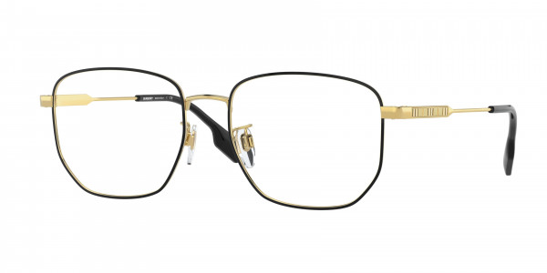 Burberry BE1352D Eyeglasses, 1318 GOLD/BLACK (BLACK)