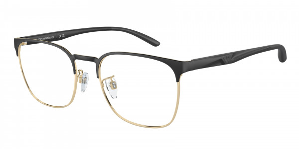 Emporio Armani EA1135D Eyeglasses, 3375 MATTE BLACK/PALE GOLD (BLACK)
