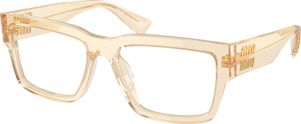 Miu Miu MU 02XV Eyeglasses, 11T1O1 SAND TRANSPARENT (BROWN)