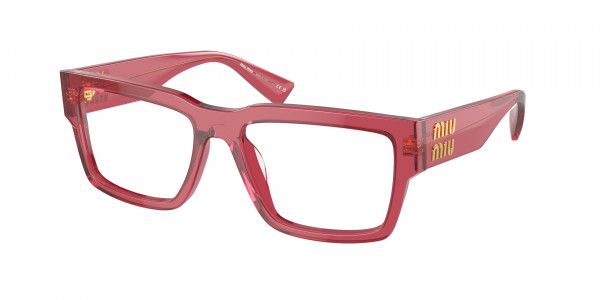 Miu Miu MU 02XV Eyeglasses, 15Q1O1 BORDEAUX TRASPARENT (RED)