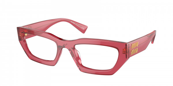 Miu Miu MU 03XV Eyeglasses, 15Q1O1 BORDEAUX TRASPARENT (RED)