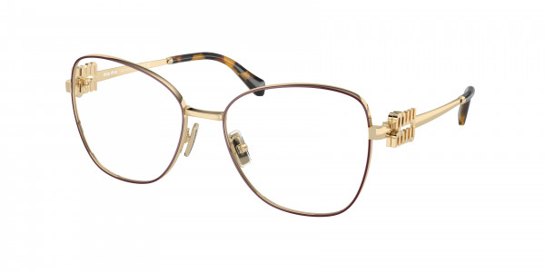 Miu Miu MU 50XV Eyeglasses, 09X1O1 BORDEAUX/PALE GOLD (RED)