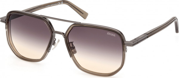 Ermenegildo Zegna EZ0232-H Sunglasses, 51K - Shiny Grey / Shiny Grey