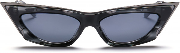 Valentino V - GOLDCUT - I Sunglasses, Black Swirl - Black Rhodium w/ Dark Grey - Black Flash Mirror - AR