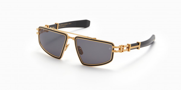 Balmain TITAN Sunglasses, Gold - Black w/ Dark Grey - AR