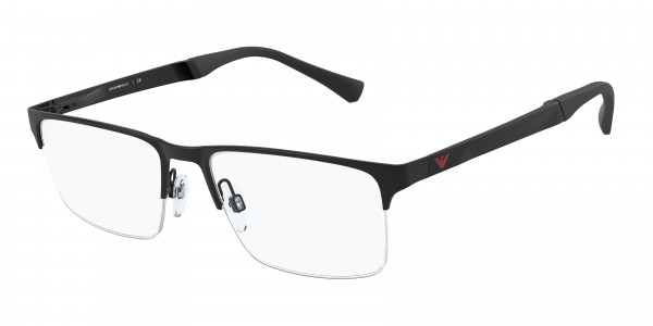 Emporio Armani EA1110D Eyeglasses, 3175 RUBBER BLACK (BLACK)