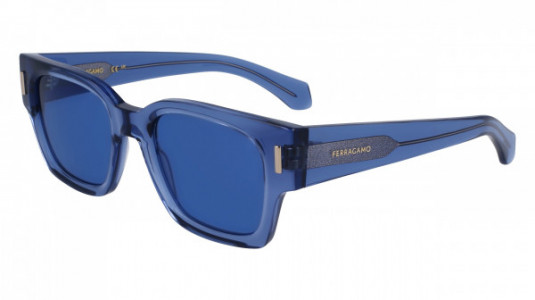 Ferragamo SF2010S Sunglasses, (432) TRANSPARENT BLUE