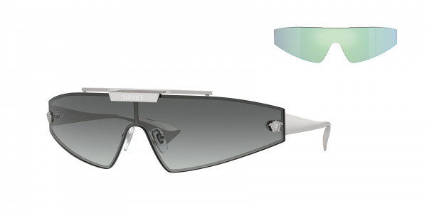 Versace VE2265 Sunglasses, 100011 SILVER GREY GRADIENT (SILVER)
