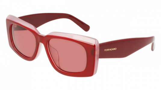 Ferragamo SF1079SLB Sunglasses, (614) BURGUNDY/ROSE