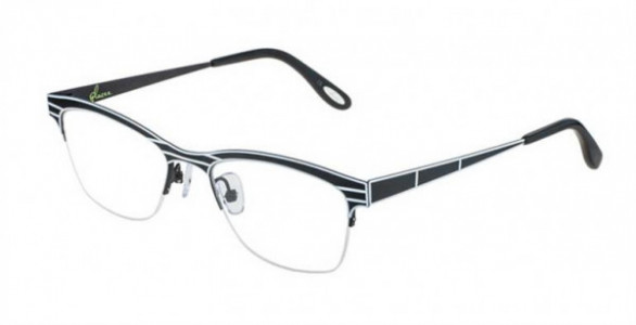 Glacee GL6771 Eyeglasses, C2 MT BLK/WHITE