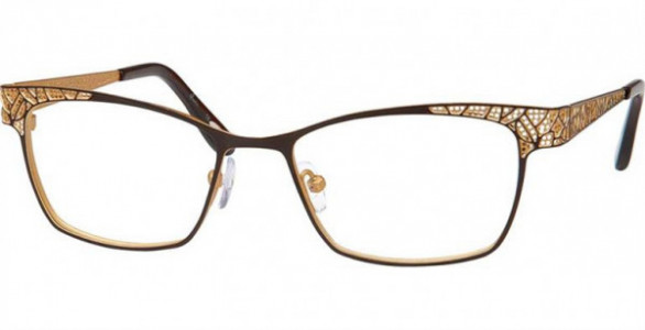 Glacee GL6762 Eyeglasses, C2 DK BROWN/GOLD