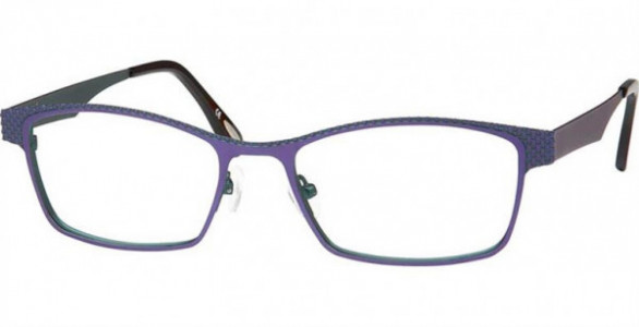 Glacee GL6757 Eyeglasses, C2 PURP/TEAL/BLK
