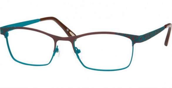 Glacee GL6754 Eyeglasses, C2 BROWN/AQUA